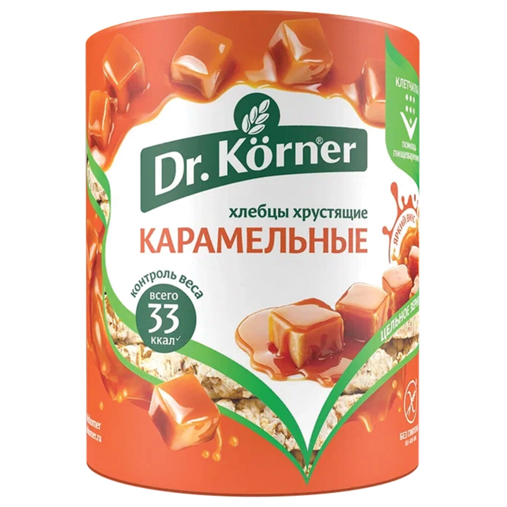 Хлебцы DR. KORNER карамельные кукурузно-рисовые 90 г