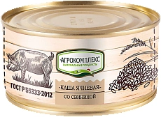 Каша АГРОКОМПЛЕКС ячневая с свининой 325 г