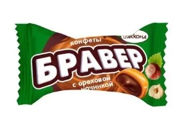 Конфеты АККОНД "Бравер" с ореховой начинкой 6 кг
