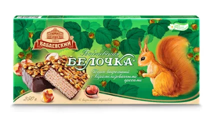 Торт вафельный БАБАЕВСКИЙ "Бабаевская белочка" с карамелизованными орехами 220 г