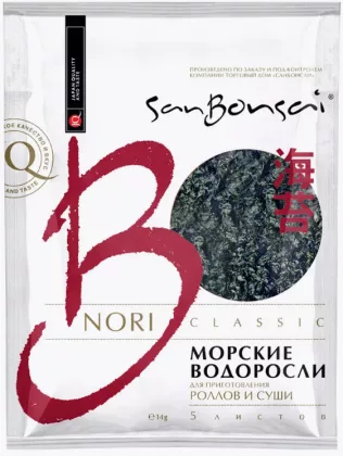 Морские водоросли SAN BONSAI для приготовления роллов и суши 14 г