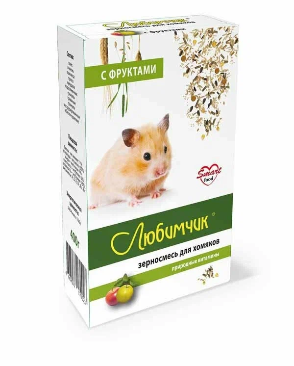 Любимчик Зерносмесь для хомяков с фруктами 400 г