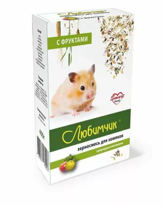 Любимчик Зерносмесь для хомяков с фруктами 400г