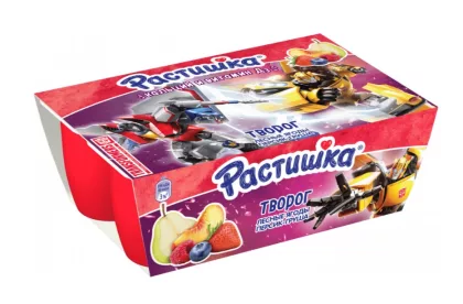 Творожок РАСТИШКА малина-пломбир-голубика  6х45г 3,5%