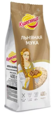 Мука КУДЕСНИЦА льняная полуобезжиренная 400 г
