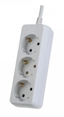 Удлинитель PERFEO "Powermate" PF-PE-3/3,0-W 10 А 2200 Вт 3 м белый трехместный с заземлением