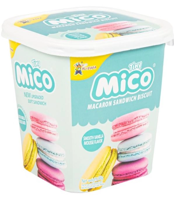 Печенье TINY MICO "Macaron" со вкусом ванильного мусса 88 г
