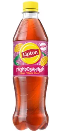 Холодный чай ЛИПТОН "Тропический" черный со вкусом манго и личи  газированный 500 мл