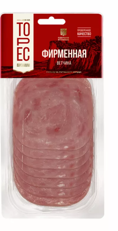 ТОРЕС "Ветчина Фирменная", (100г). вакуумная упаковка.