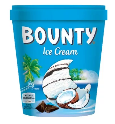 Мороженое BOUNTY с кокосовым молоком, мякотью кокоса и глазурью 272 г