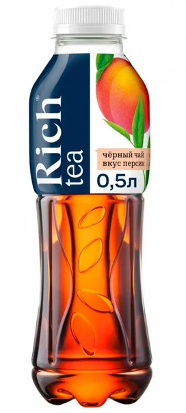 Холодный чай RICH черный с персиком 0.5 л