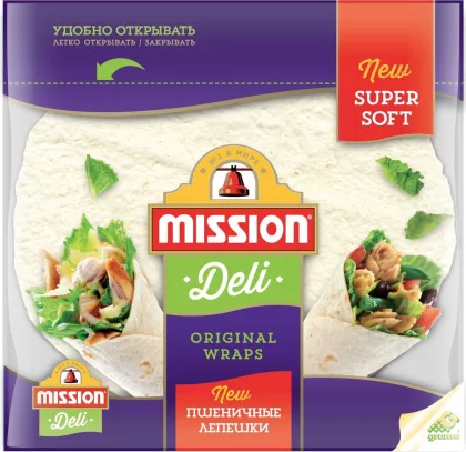 Лепешки MISSION "Deli" пшеничные оригинальные 250 г