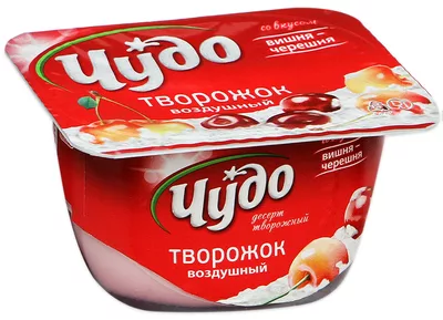 Творожный продукт ЧУДО творожок "Воздушный" вишня-черешня 100 г 4%
