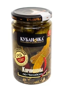 Корнишоны КУБАНОЧКА "По-чилийски" 360 г