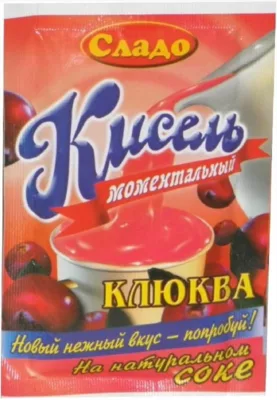 Кисель СЛАДО "Клюква" моментальный на натуральном соке 35 г