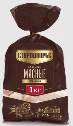 Пельмени СТАРОДВОРЬЕ "Мясные с говядиной" 1 кг