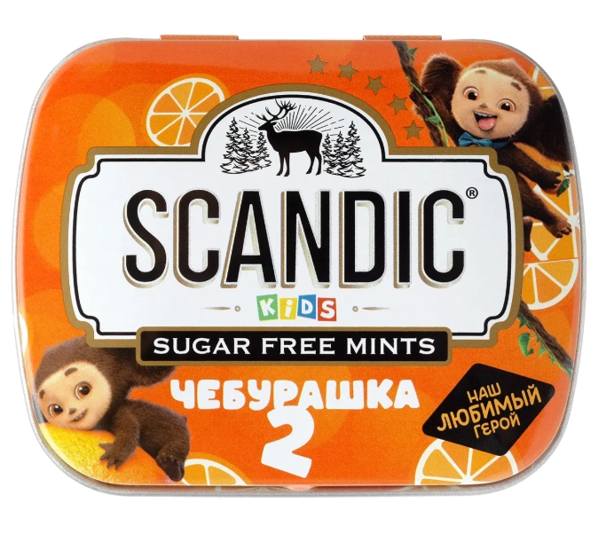 Драже SCANDIC "Чебурашка. Апельсин" без сахара 14 г