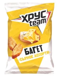 Сухарики ХРУСTEAM "Багет" сырное ассорти 70 г