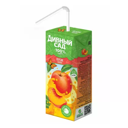 Сок ДИВНЫЙ САД персик- яблоко 0.2 л