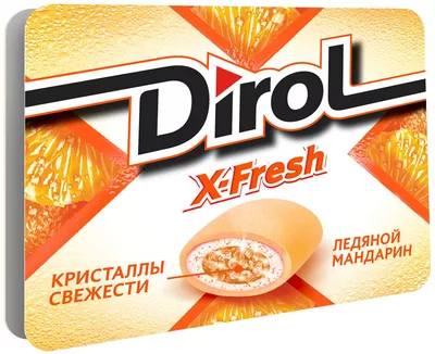 Жевательная резинка DIROL "X-Fresh" ледяной мандарин 16 г