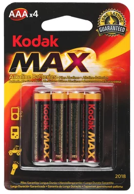 Элемент питания Kodak Max AAA LR03/4BL блистер (упаковка 4шт)