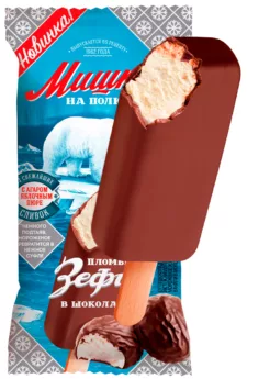 Мороженое МИШКА НА ПОЛЮСЕ "Пломбир зефир в шоколаде" 75 г