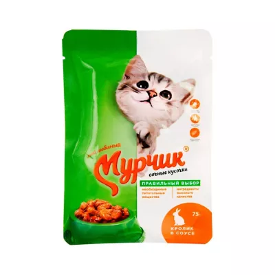 Мурчик корм конс д/кошек 75 гр с кроликом