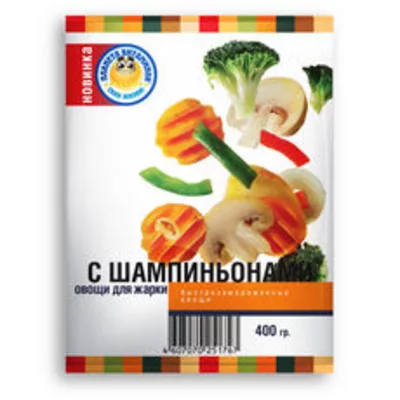 Овощная смесь ПЛАНЕТА ВИТАМИНОВ "Овощи для жарки с шампиньонами" 400 г
