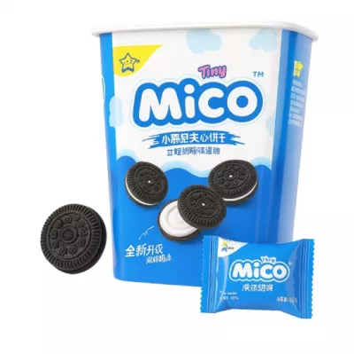 Печенье MICO TINY "Small Black Sandwich" со вкусом ванильного мусса 88 г