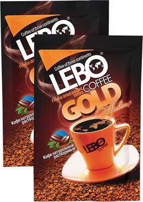 Кофе растворимый LEBO COFFEE Gold 2 г