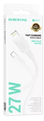 Кабель BOROFONE BX111  Type-C - Lightning 8pin  белый 1м