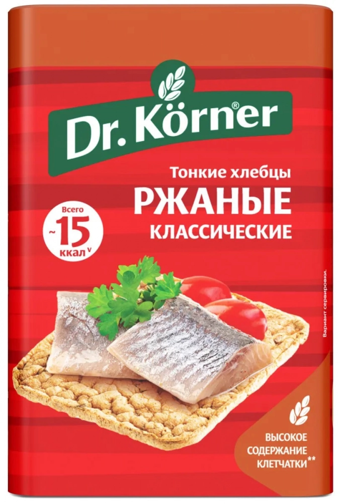 Хлебцы DR. KORNER "Ржаные" классические 100 г