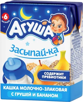 Агуша Засыпайка Каша молочно-злаковая с  грушей и бананом кор. 200 г