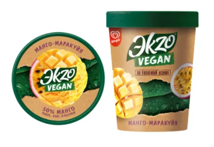 Мороженое ЭKZO "Vegan. Манго-маракуйя" на кокосовой основе 270 г