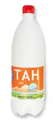 Напиток кисломолочный КУБАНЬРУС-МОЛОКО "Тан" газированный 1 л 1%