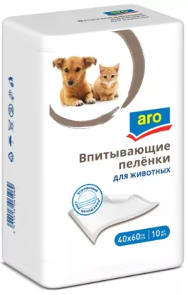 Пеленки ARO для животных   впитывающие 40х60см 10 шт