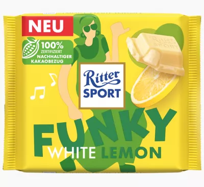Шоколад RITTER SPORT "Лимонный мусс" белый 100 г