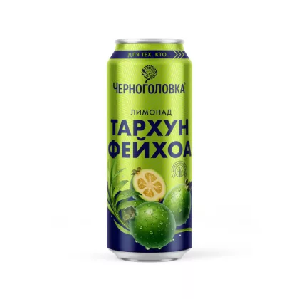 Напиток ЧЕРНОГОЛОВКА "Тархун-фейхоа" сильногазированный 0.45 л