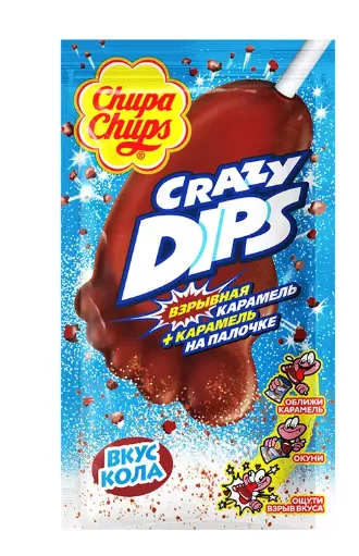 Карамель CHUPA CHUPS "Crazy Dips" кола с взрывной карамелью 14 г