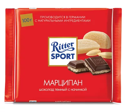 Шоколад RITTER SPORT темный с марципаном 100 г
