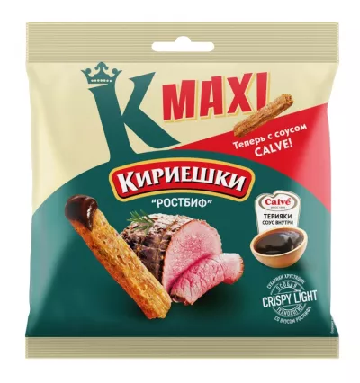 Сухарики КИРИЕШКИ "Maxi. Ростбиф" + соус терияки 50 г