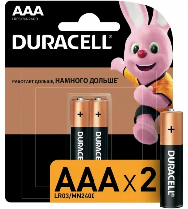 Батарейка DURACELL AAА щелочная 2 шт.