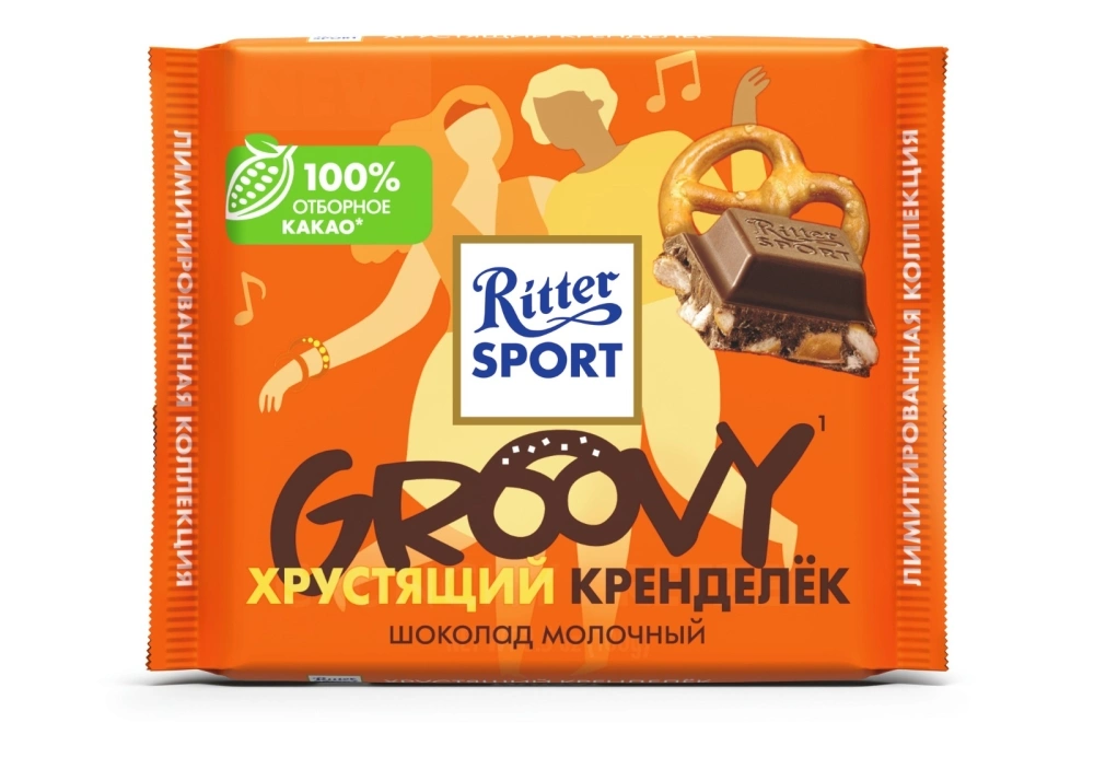 Шоколад RITTER SPORT "Хрустящий кренделёк" молочный 100 г