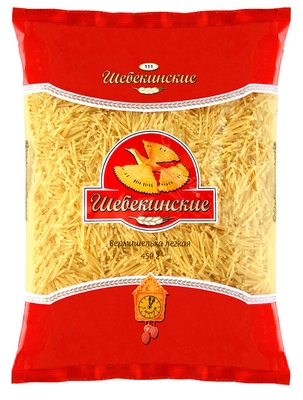 Макаронные изделия ШЕБЕКИНСКИЕ "Легкая" вермишелька 450 г