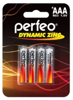 Элемент питания Perfeo Dynamic Zinc AAA R03/4BL блистер (упаковка 4шт)
