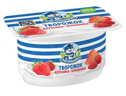 Творожок ПРОСТОКВАШИНО с клубникой и земляникой 110 г 3.6%