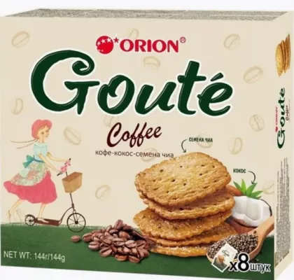 Печенье ORION "Goute  coffee"  затяжное 144 г