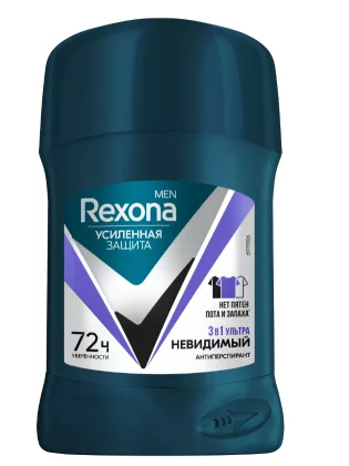 Антиперспирант REXONA Men "Ультраневидимый" 3в1 стик 50 мл