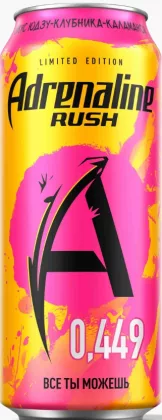 Напиток энергетический ADRENALIN Rush Юдзу-клубника-каламанси 0.449 л