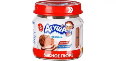 Агуша Пюре говядина 6+ мес. бан. 80 г